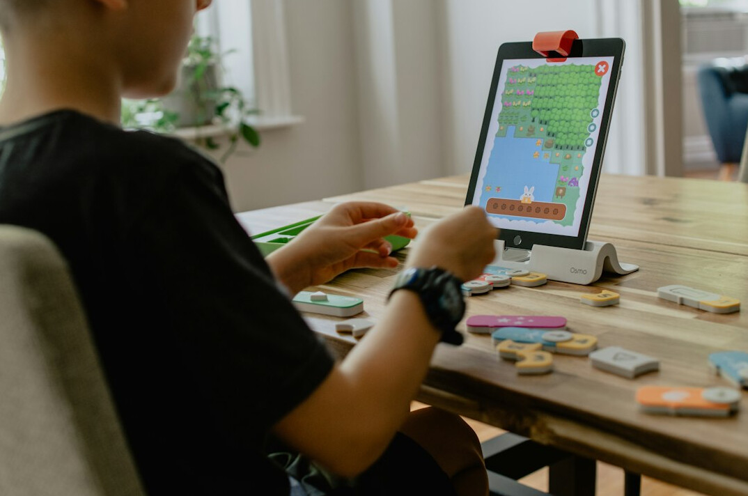 person coding at home