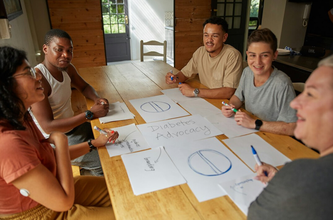 diverse adult group learning